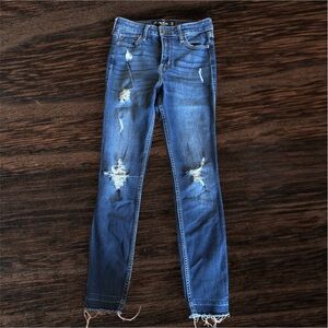 Hollister Ripped Blue Skinny Jeans